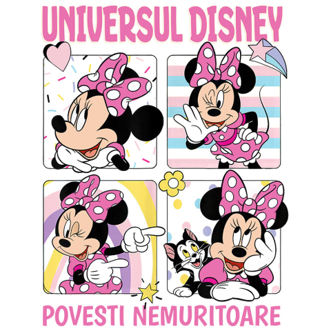 Sticker Personalizat - Sticker Cu Minnie si Aventura Vesela Adeziv, Vinyl,  cu Margini Albe, PVC Vinyl