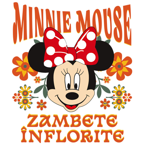 Sticker Personalizat - Sticker Cu Minnie, zâmbitoare și curajoasă Adeziv, Vinyl,  cu Margini Albe, PVC Vinyl