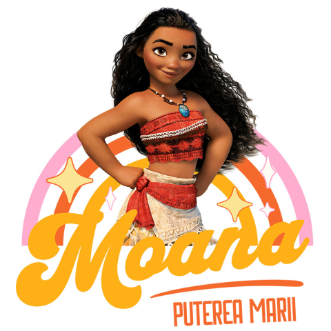 Stickere - Sticker Cu Moana - Calatoria spre inima oceanelor Adeziv, Vinyl,  cu Margini Albe, PVC Vinyl
