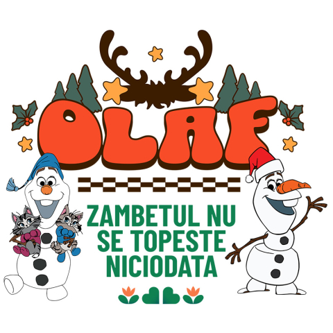 Stickere - Sticker Cu Olaf - Aventuri cu cel mai vesel om de zapada Adeziv, Vinyl,  cu Margini Albe, PVC Vinyl