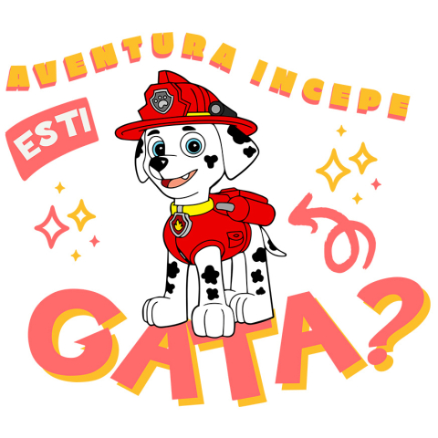 Stickere - Sticker Cu Patrula Catelusilor Paw Patrol - Eroi pe patru labe Adeziv, Vinyl,  cu Margini Albe, PVC Vinyl