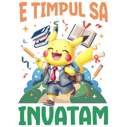 Sticker Personalizat - Sticker Cu Pikachu Si Lecțiile Zambetului Adeziv, Vinyl,  cu Margini Albe, PVC Vinyl