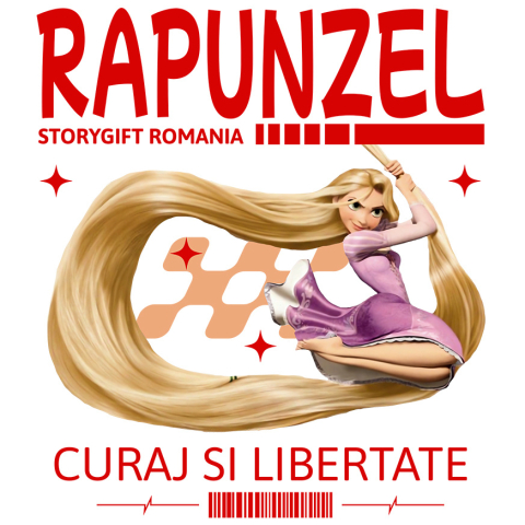 Stickere - Sticker Cu Rapunzel – Blestemul Parului Fermecat Adeziv, Vinyl,  cu Margini Albe, PVC Vinyl