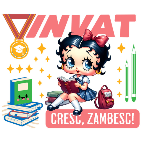 Sticker Personalizat - Sticker Cu Scufița Roșie – Cărți Care Mă Învăță Să Cresc Adeziv, Vinyl,  cu Margini Albe, PVC Vinyl