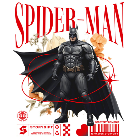 Sticker Personalizat - Sticker Cu Spiderman: Flori Magice din Universul Disney Adeziv, Vinyl,  cu Margini Albe, PVC Vinyl