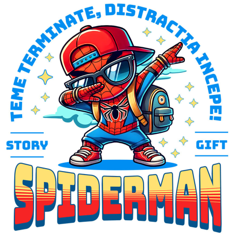 Sticker Personalizat - Sticker Cu Spiderman – Invata si Creste Adeziv, Vinyl,  cu Margini Albe, PVC Vinyl