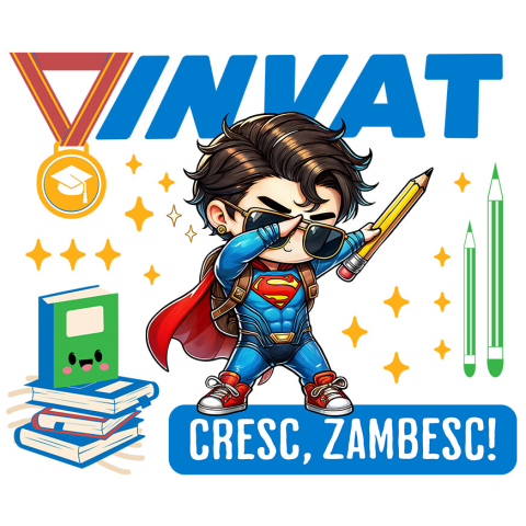 Sticker Personalizat - Sticker Cu Spiderman: Invata Si Zambeste Alaturi De Erou Adeziv, Vinyl,  cu Margini Albe, PVC Vinyl