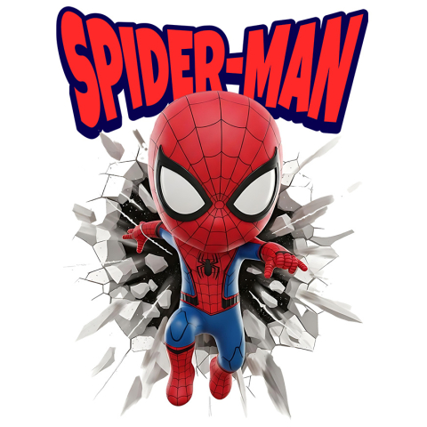 Sticker Personalizat - Sticker Cu Spiderman - Povestea Captivantă în Cadru Adeziv, Vinyl,  cu Margini Albe, PVC Vinyl