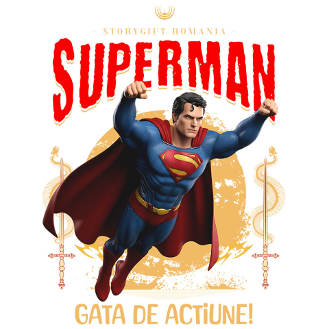 Sticker Personalizat - Sticker Cu Superman Disney – Salvatorul in Actiune Adeziv, Vinyl,  cu Margini Albe, PVC Vinyl