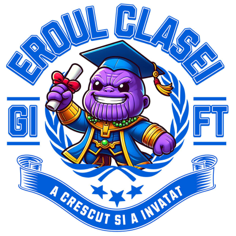 Sticker Personalizat - Sticker Cu Thanos – Invat, Zambesc, Cuceresc Adeziv, Vinyl,  cu Margini Albe, PVC Vinyl
