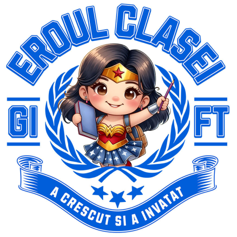 Sticker Personalizat - Sticker Cu Wonder Woman – Super Eroina De La Scoala Adeziv, Vinyl,  cu Margini Albe, PVC Vinyl