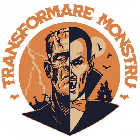 Sticker Adeziv Autocolant Personalizat Vampir și Monstru Halloween - Cadouri Personalizate cu Design Horror și Transformare