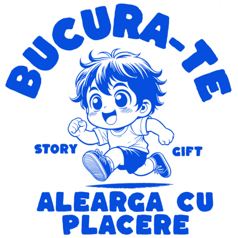 SPORT - Sticker Adeziv Autocolant Personalizat Băiat Vesel în Alergare – Motivație și Sănătate