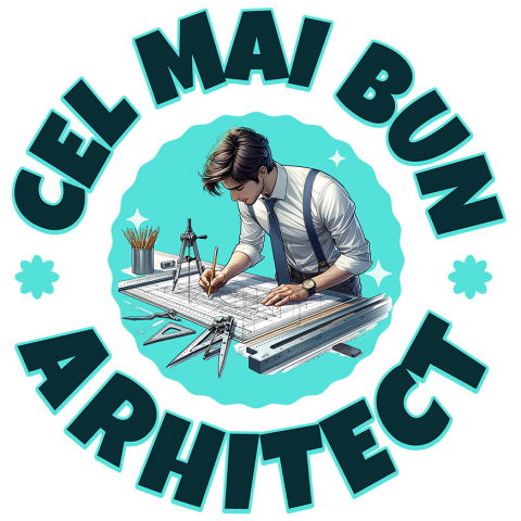 MESERII - Sticker Adeziv Autocolant Personalizat Bărbat Arhitect în Costum – Cadou Personalizat pentru Profesioniști în Design și Construcții