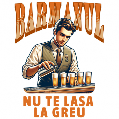 Sticker Adeziv Autocolant Personalizat Bărbat cu Vestă și Cravată, Shoturi de Alcool – Cadou Horeca