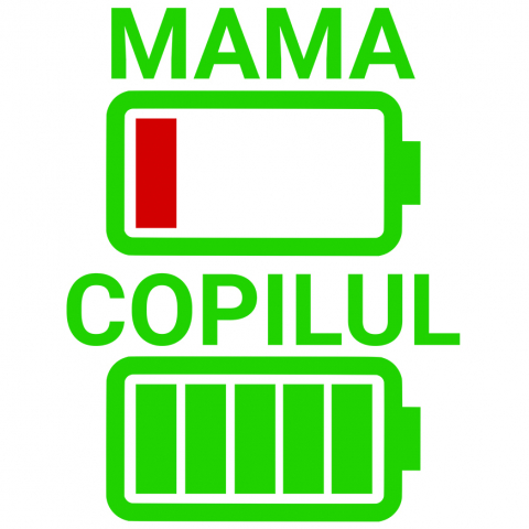 Sticker Adeziv Autocolant Personalizat Baterii Încărcare pentru Mama și Copil | Cadou Personalizat de Energie pentru Familie