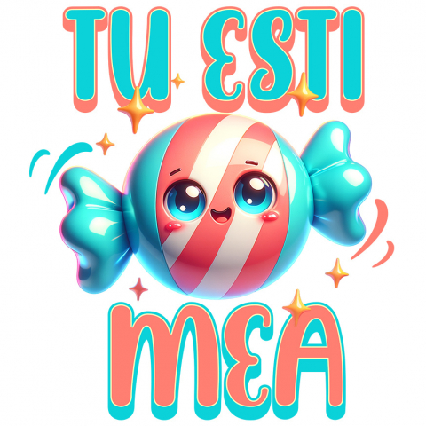 COPII - Sticker Adeziv Autocolant Personalizat Bomboană Rotundă Colorată Veselă - Cadou Dulce și Personalizat pentru Copii și Familie