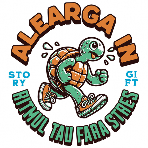 SPORT - Sticker Adeziv Autocolant Personalizat Broască Țestoasă Alergare – Umor și Motivație Sportivă