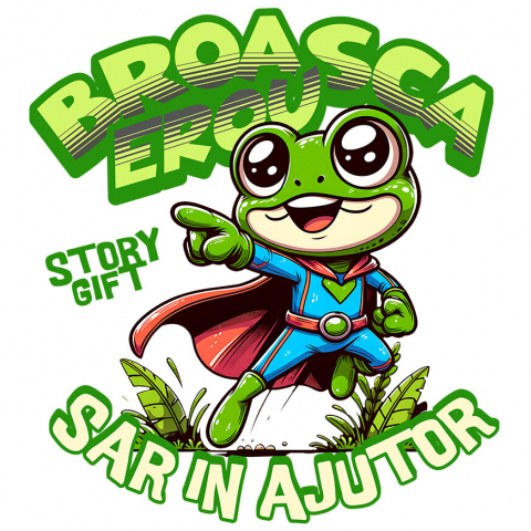 Supereroi - Sticker Adeziv Autocolant Personalizat Broasca Țestoasă Cu Pelerină Și Costum De Super Erou – Cadou Personalizat Haios Pentru Copii