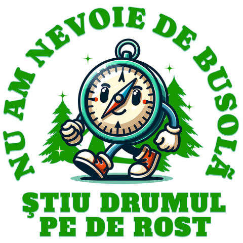 Cadouri Pentru Cupluri - Sticker Adeziv Autocolant Personalizat "Cadou Personalizat ‘Nu Am Nevoie De Busolă’ – Mesaj Motivațional pentru Iubitorii de Drumeție și Aventură Montană"