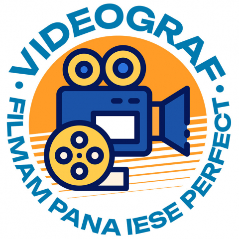 MESERII - Sticker Adeziv Autocolant Personalizat Cameră Video Roșie – Cadou Personalizat pentru Videografi și Pasionații de Film
