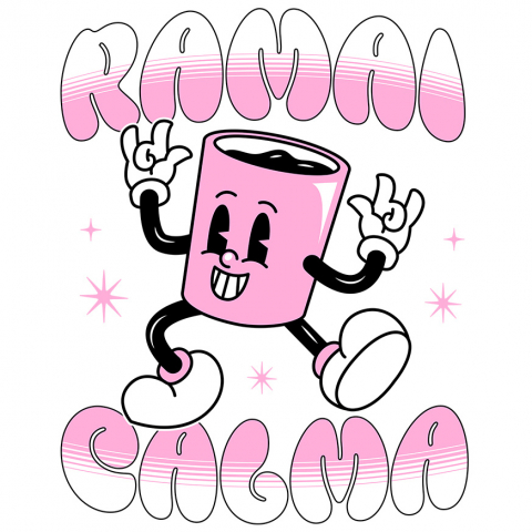 bauturi - Sticker Adeziv Autocolant Personalizat „Cană Haioasă Personalizată 'Rămâi Calm' – Cadou Amuzant pentru Familie, Copii și Prieteni”