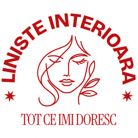 Cadouri Pentru Ea - Sticker Adeziv Autocolant Personalizat Chip Feminin Atractiv cu Mesaj „Liniște Interioară” – Cadouri Personalizate pentru Femei, Dragoste de Sine și Echilibru