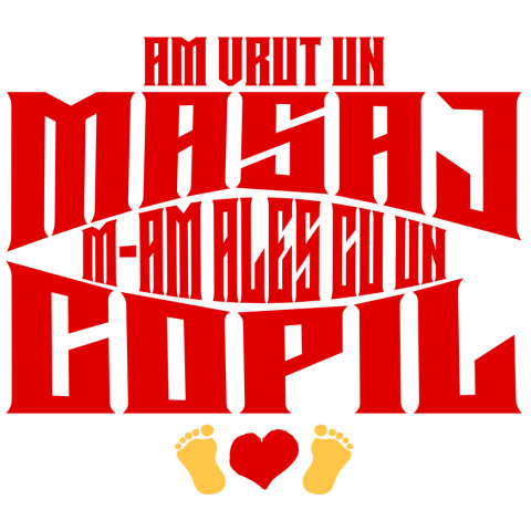 Cadouri Pentru Cupluri - Sticker Adeziv Autocolant Personalizat „Am Vrut Un Masaj, M-am Ales Cu Un Copil” | Cadou Personalizat Iubire Părinte-Copil