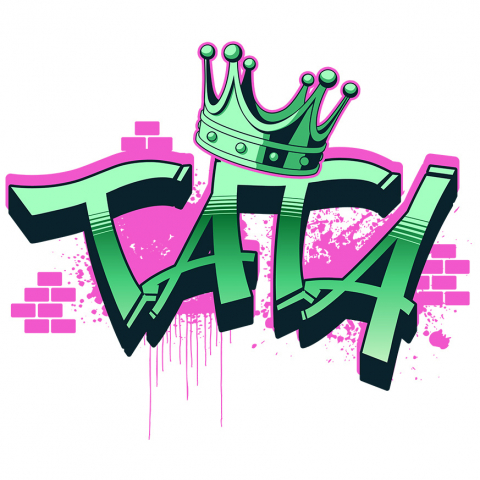 Tata - Sticker Adeziv Autocolant Personalizat Coroană Regală Stil Graffiti Stradal Personalizată – Cadou Pentru Tata, Unchi și Bărbați Din Familie