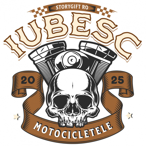 Sticker Adeziv Autocolant Personalizat Craniu Motociclist – Design Rebel pentru Iubitorii de Călătorii și Moto