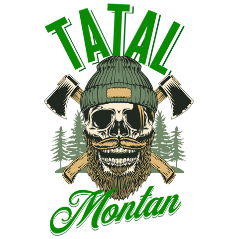 CALATORIE - Sticker Adeziv Autocolant Personalizat "Craniu Uman Personalizat cu Barbă și Mustață – Cadou Unic pentru Tati, Familie și Prieteni"