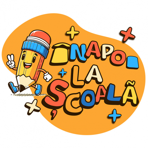 EDUCATIE - Sticker Adeziv Autocolant Personalizat Creion Vesel cu Semnul Păcii | Înapoi la Școală și Educație Copii