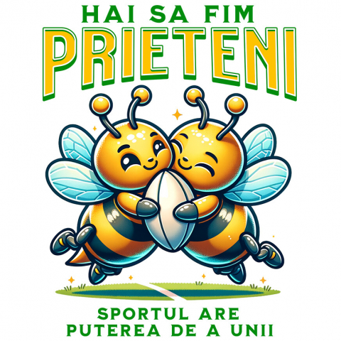 Sticker Adeziv Autocolant Personalizat Cadouri personalizate pentru prieteni și familie – Cuplu albine fericite și fotbal american