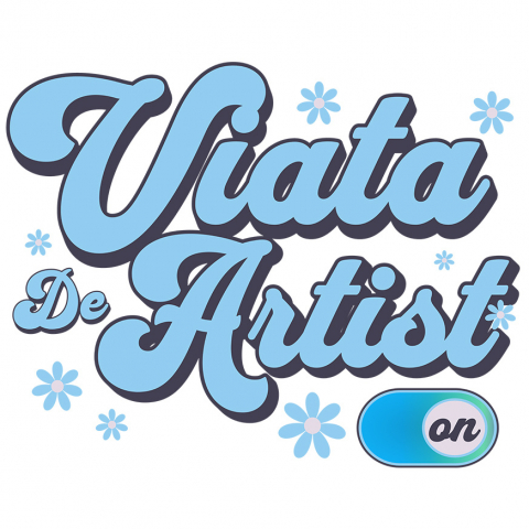 Sticker Adeziv Autocolant Personalizat Design Abstract Flori Colorate – Buton On/Off, Viața de Artist, Artă și Creație