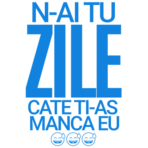 Sticker Personalizat - Sticker Adeziv Autocolant Personalizat „N-ai tu zile câte ți-aș mânca eu” - Mesaj Sarcastic și Haios pentru Prieteni și Familie