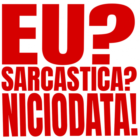 Sticker Adeziv Autocolant Personalizat „Eu Sarcastică? Niciodată! Replica Perfectă” – Mesaj Amuzant pentru Cadouri Personalizate