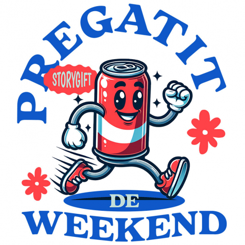 Sticker Adeziv Autocolant Personalizat „Doza de Suc Veselă Personalizată - Cadou Weekend pentru Alergare și Relaxare”