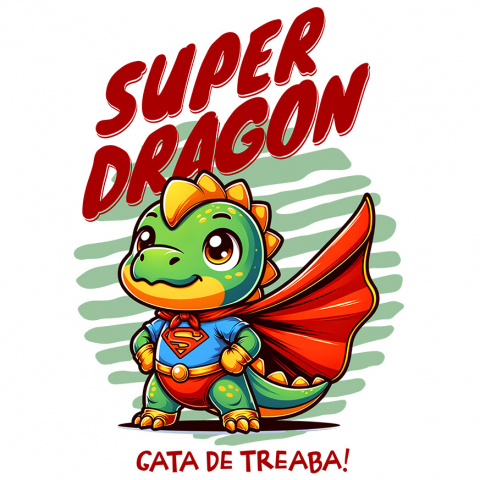 Supereroi - Sticker Adeziv Autocolant Personalizat Dragon Super Erou cu Pelerină Roșie - Cadouri Personalizate pentru Copii și Familie