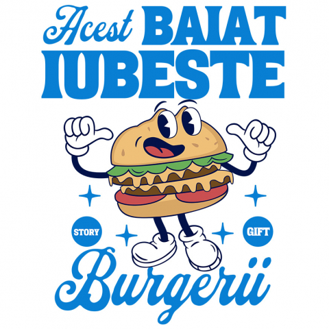 Sticker Adeziv Autocolant Personalizat Burger personalizat cu mesaj haios pentru familie și prieteni – Cadou original pentru iubitorii de fast food