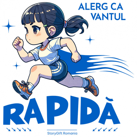 Sticker Adeziv Autocolant Personalizat Fată Alergătoare – Viteză, Maraton și Motivație Sportivă