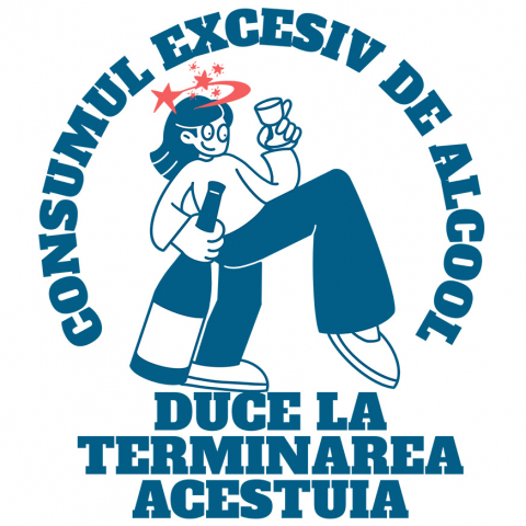 Sticker Adeziv Autocolant Personalizat „Fată cu Pahar de Vin și Steluțe Colorate – Sticlă Imensă de Alcool, Cadou Distractiv pentru Petreceri și Prieteni”