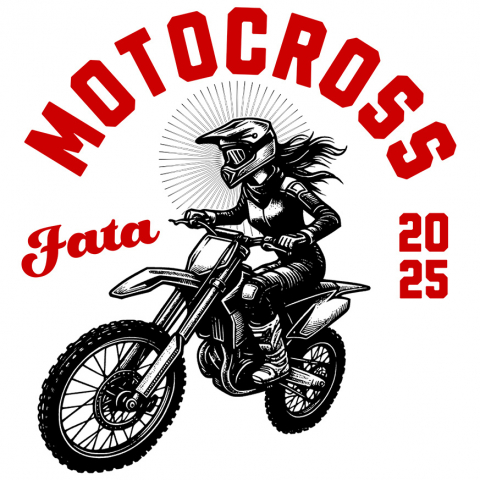 MOTOCICLETE - Sticker Adeziv Autocolant Personalizat Fată Motociclistă – Pasiune pentru Motocross și Adrenalină