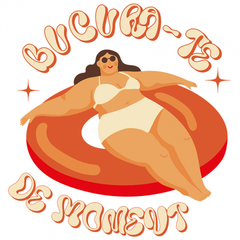 PLAJA - Sticker Adeziv Autocolant Personalizat Femeie Cu Ochelari De Soare Pe Colac – Cadouri Personalizate Pentru Femei, Familie și Prieteni