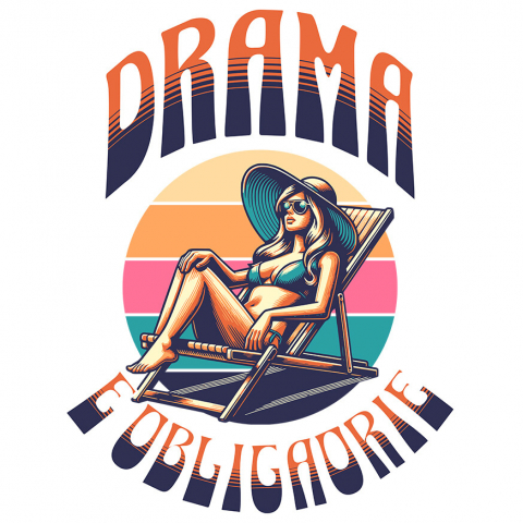 RETRO - Sticker Adeziv Autocolant Personalizat Femeie pe Șezlong cu Pălărie și Ochelari de Soare - Cadou Personalizat Vacanță și Relaxare