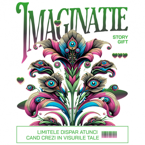 Sticker Adeziv Autocolant Personalizat Flori Colorate cu Mesaj de Motivație | Crezi în Visele Tale - Cadou Personalizat