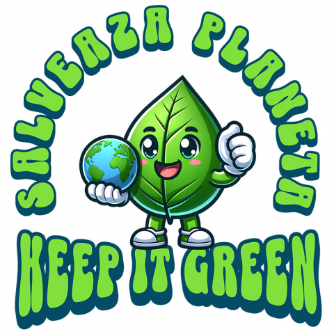 PLANETA - Sticker Adeziv Autocolant Personalizat "Produse ecologice personalizate – Salvează planeta, keep it clean, protejează mediul"