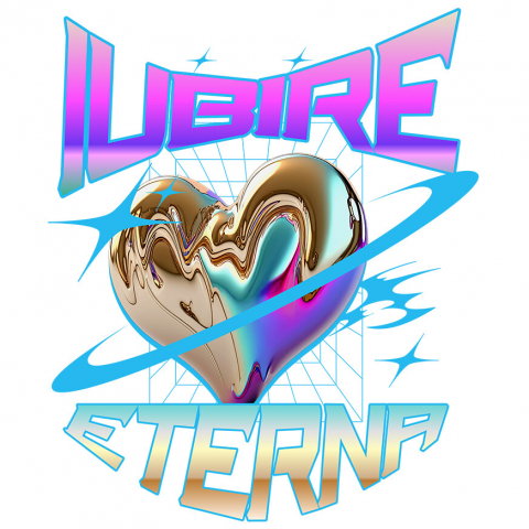 Cadouri Pentru Cupluri - Sticker Adeziv Autocolant Personalizat „Inima Bizară Strălucitoare Metalică - Cadou Personalizat „Iubire Eterna” pentru Ziua Îndrăgostiților, Familie, Copii și Prieteni”