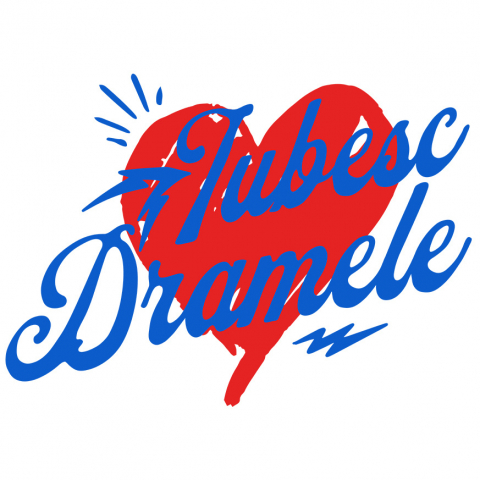 Sticker Adeziv Autocolant Personalizat Mesaj Haios „Iubesc Dramele Femeie” – Cadou Personalizat Amuzant