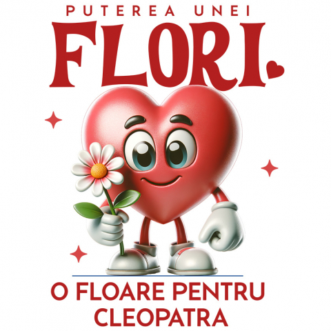 Sticker Adeziv Autocolant Personalizat „Inima Veselă cu Floare - Cadou Personalizat „Puterea unei Flori” pentru Familie, Copii și Prieteni”