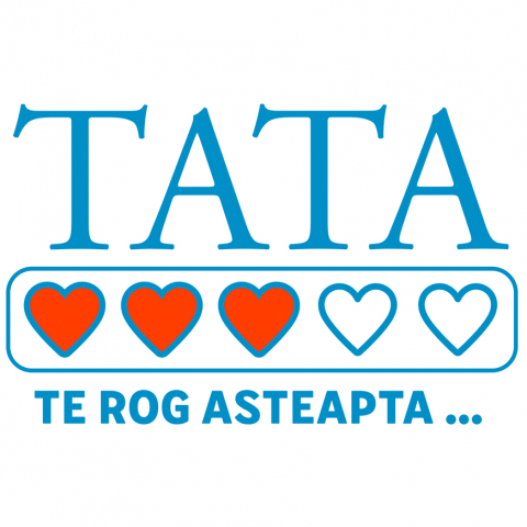 Tata - Sticker Adeziv Autocolant Personalizat Cadouri Personalizate Tata | Inimi Pline de Culoare, Iubire și Familie
